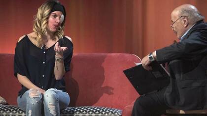 Gessica Notaro durante la entrevista