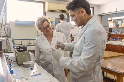 Giacomelli, en el laboratorio