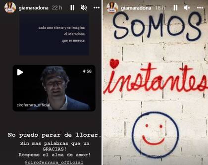 Gianinna agradeció el homenaje de Ciro Ferrara y sumó otras publicaciones en el aniversario de la muerte de su padre