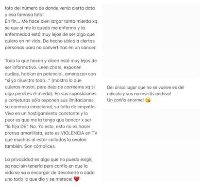 Gianinna Maradona tildó de "amarillista" a Luis Ventura y le aseguró que del ridículo "no se vuelve". (Foto: Instagram/ @giamaradona)