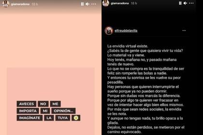 Gianinna Maradona y sus reflexiones en Instagram