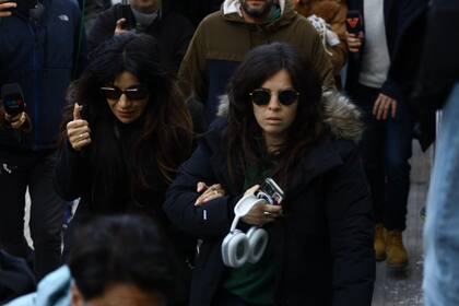 Gianinna y Dalma Maradona en los tribunales de San Isidro