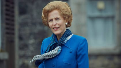 Gillian Anderson como Margaret Thatcher en The Crown