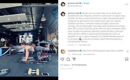 Gimena Accardi compartió un gran logro con sus más de 4 millones de seguidores de Instagram