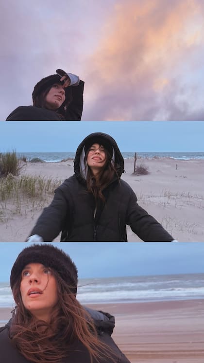 Gimena Accardi disfrutando de una escapada romántica en la costa argentina