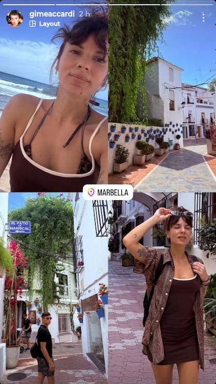 Gimena Accardi y sus días en Marbella