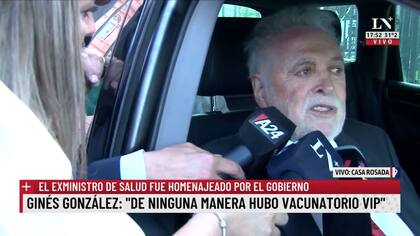 Ginés González García dijo que no hubo vacunatorio VIP