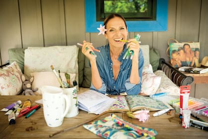 Ginette enviudó de Miguel Pando, su último marido, que murió a causa de un cáncer, hace doce años. Durante el duelo, se refugió en la pintura, una pasión que retomó en los últimos años. Por estos días, de hecho, está preparando una obra que llevará a la próxima edición de la feria de arte BADA, en Madrid, en mayo.
