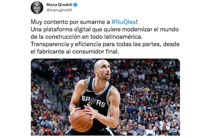 Ginóbili, uno de los inversores de la plataforma digital que quiere modernizar el mundo de la construcción en todo Latinoamérica