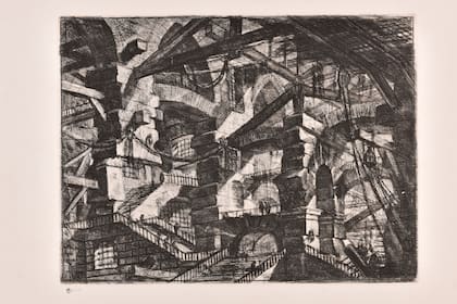 Giovanni Battista Piranesi, aguafuerte de la serie Cárceles de invención, 1761-1778