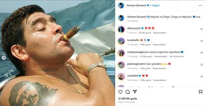 Giovanni Simeone recordó a Maradona tras la conquista con el Napoli