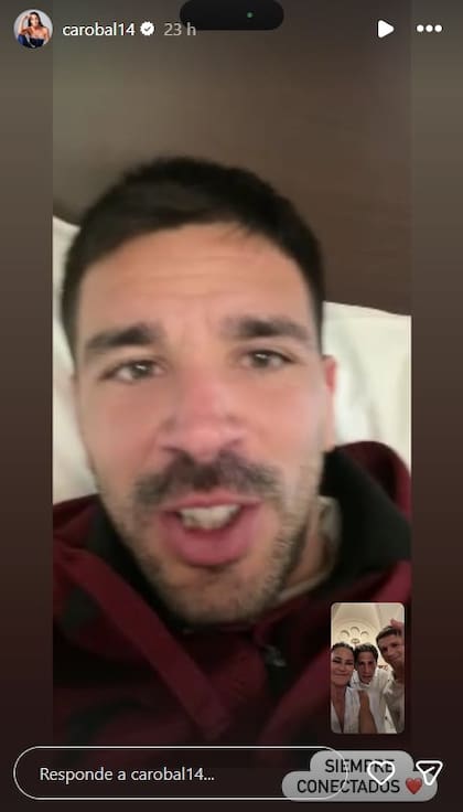 Giovanni Simeone salió en una videollamada