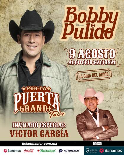 Gira de despedida de Bobby Pulido (Instagram @bobbypulido425)