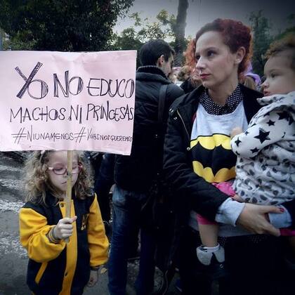 Gisela Estremador en la marcha Ni una menos