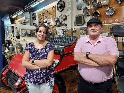 Gisela y Luis Spadafora, fundador del Museo del Automóvil
