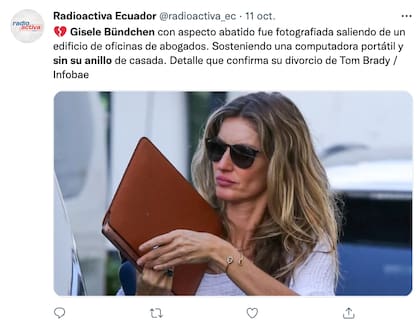 Gisele Bündchen sin su anillo de matrimonio en Miami
