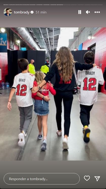 Gisele Bündchen y sus hijos protagonizaron el mensaje de despedida de Tom Brady