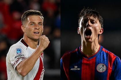 Giuliano Galoppo y Nicolás Tripichio, dos de los futbolistas que están cara a cara en el estadio Monumental