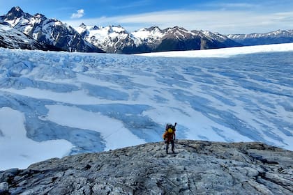 Glaciar Perito Moreno, vista área de la naciente 