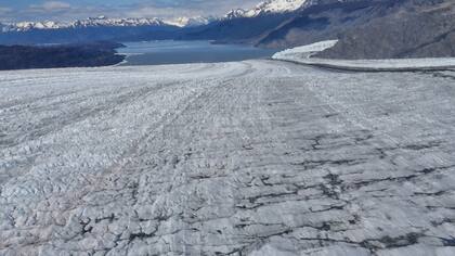 Glaciar Upsala visto desde el helicóptero