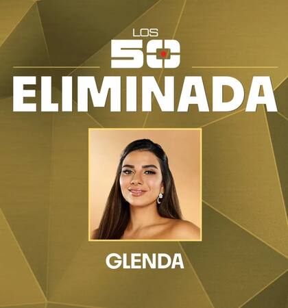 Glenda, eliminada de Los 50 de Telemundo