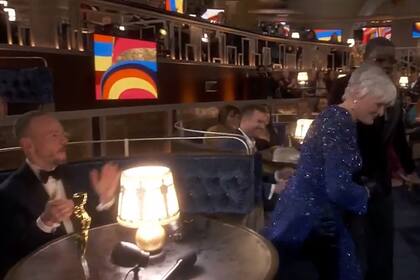 Glenn Close fue la protagonista del único momento divertido de la velada
