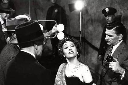 Gloria Swanson, en una escena del film