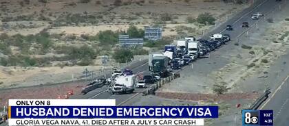 Gloria Vega perdió la vida tras un accidente vial registrado el pasado 4 de julio en el condado de Clark. Foto: 8 News Now