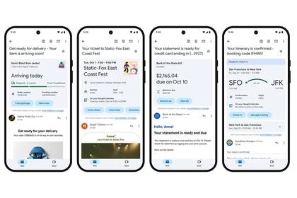 Gmail sumó tarjetas gestionadas por IA que resumen el contenido de algunos mails para tener toda la información relevante de un vistazo