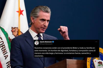 Gobernador Gavin Newsom: "Un hombre de dignidad como Biden merece una vida larga"