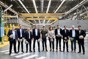 Gobernadores de Provincias Unidas en la planta de Aluar en Puerto Madryn