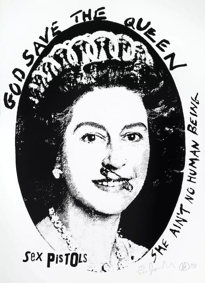 "God Save the Queen", collage grabado