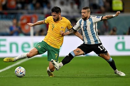Gómez, en el choque con Australia, en el Mundial