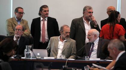González Fraga, Eduardo Amadeo y Mario Blejer, ayer, en el debate en comisión en la Cámara de Diputados