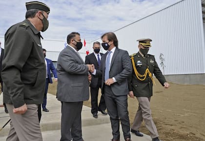 Gonzalo Aguiar y Luis Lacalle Pou en inauguración de Boreal