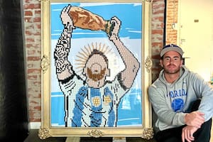 Jugó 16 años al básquet, se retiró por una lesión y hoy triunfa en el mundo como artista plástico