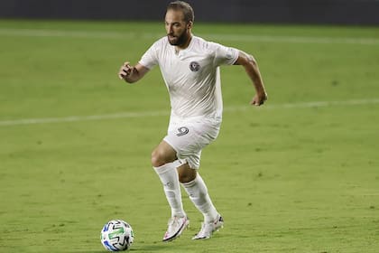 Gonzalo Higuaín, de Inter Miami, en acción contra New York City en octubre último. 