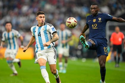 Gonzalo Montiel en la Final de la Copa del Mundo entre Argentina y Francia