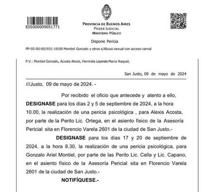 Gonzalo Montiel fue citado por la Justicia bonaerense para someterse a pericias psicológicas en el marco de una causa por presunto abuso sexual