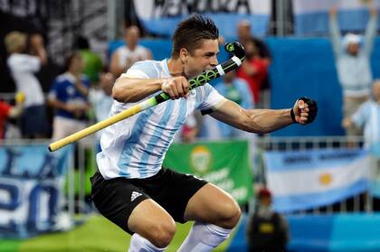 Gonzalo Peillat, cuando festejaba con Argentina