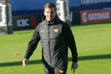 Gonzalo Quesada, en un entrenamiento de Jaguares.