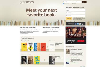 Goodreads nació en 2006. En diez meses tenía 600 mil usuarios y 10 millones de libros a disposición.