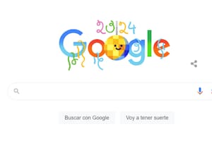 El doodle de 2024 que preparó Google para recibir el nuevo año