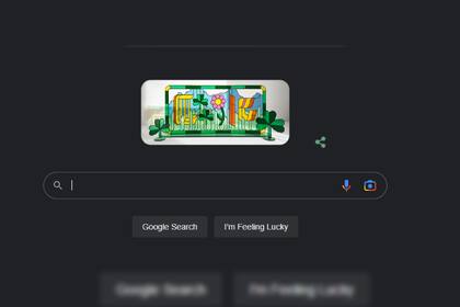 Google brindó su homenaje por San Patricio (Captura Google)