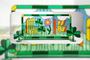 El original doodle que Google preparó para celebrar San Patricio