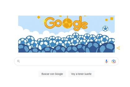 Google elige en qué momentos modificar su logo, como cuando celebró la finalización de la Copa del Mundo con un doodle celeste y blanco