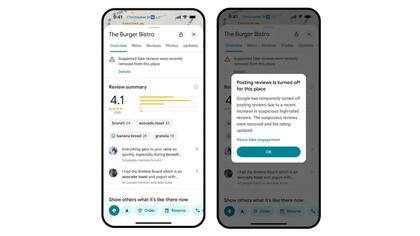 Google eliminó 188 millones de reseñas falsas en Maps