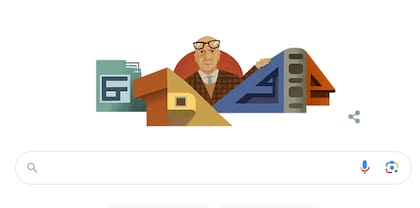 Google homenajeó a Clorindo Testa en el aniversario del reconocimiento de la Biblioteca Nacional como monumento histórico nacional