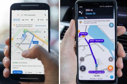 Google Maps y Waze, dos servicios similares pero que apuntan a conductores distintos