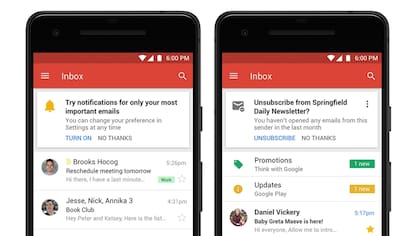 Google permite cambiar las notificaciones de correo en el Gmail del teléfono a sólo las más importantes